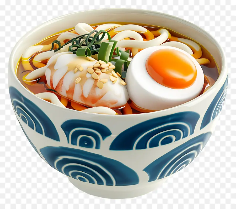 Udón，Udon Con Huevo PNG