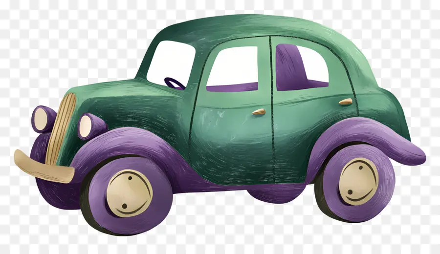 Coche De Dibujos Animados，Coche De Juguete Colorido PNG