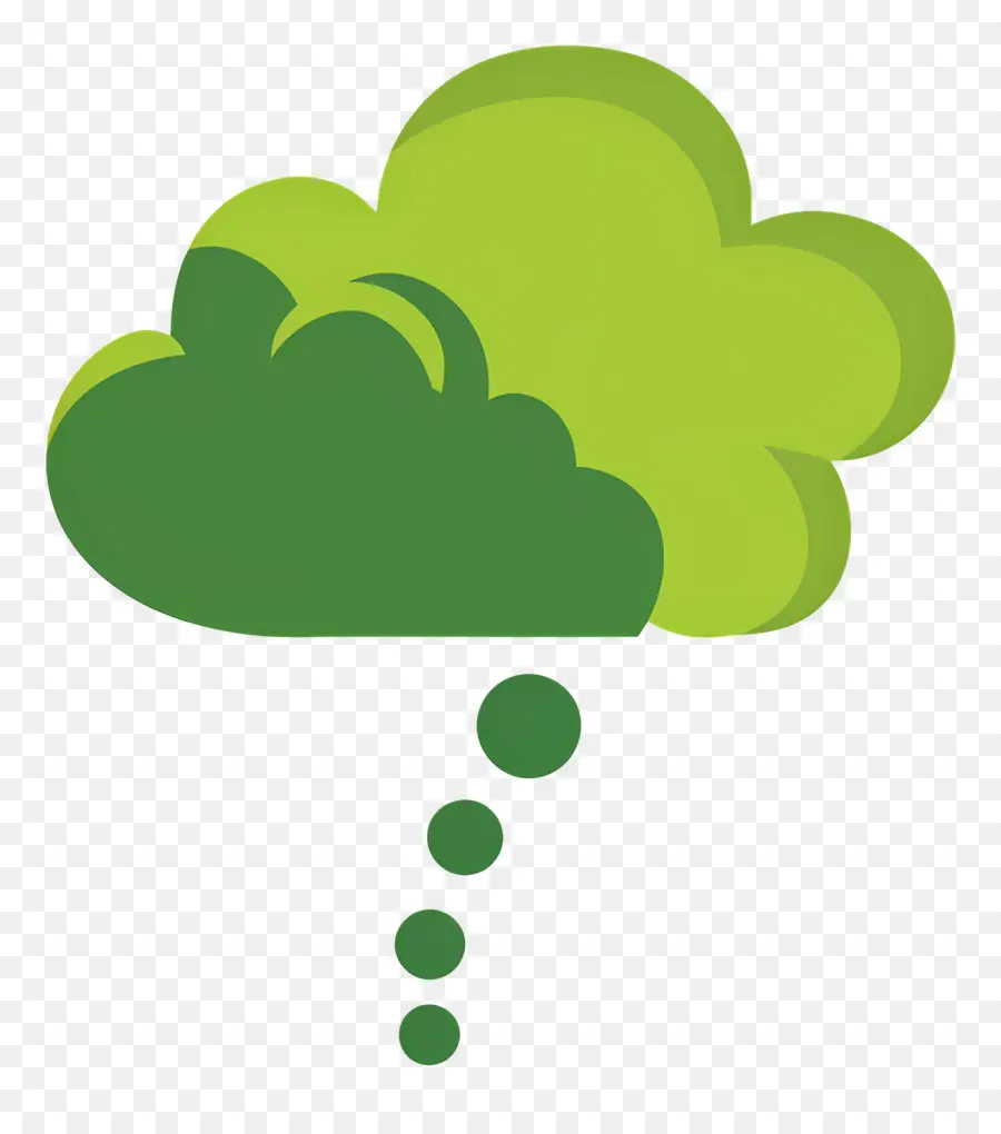 Icono De Nube，Nube Verde PNG