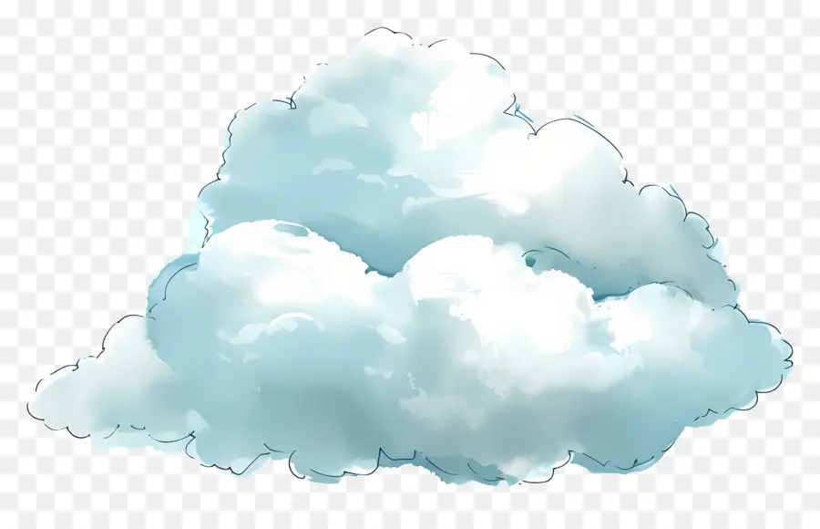 Nube De Acuarela，Nubes PNG