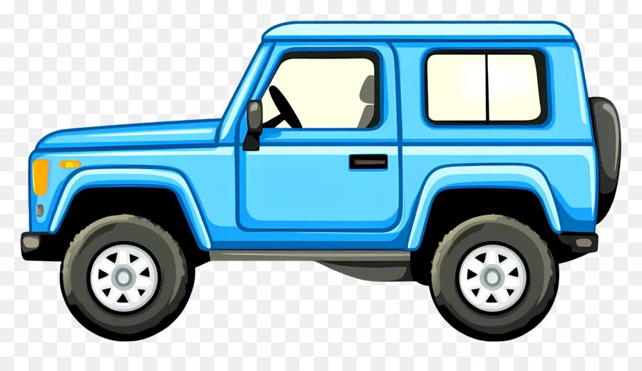 Coche Animado，Jeep Verde PNG