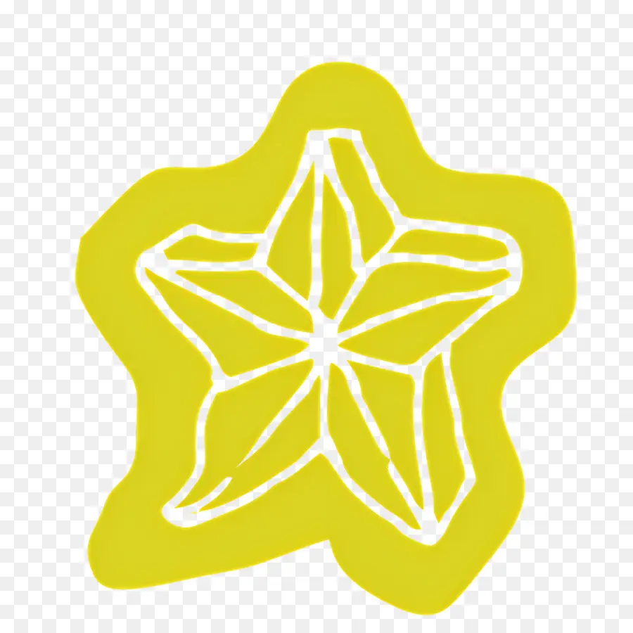 Boceto De Comida，Doodle De Carambola Amarilla PNG