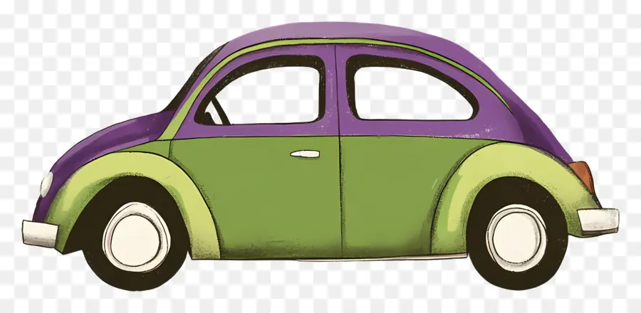 Coche De Dibujos Animados，Coche Verde PNG