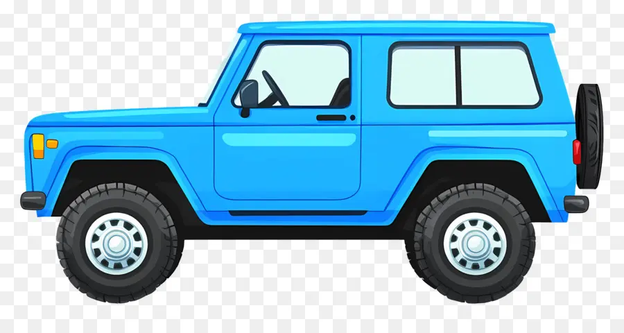 Coche Animado，Suv Azul PNG