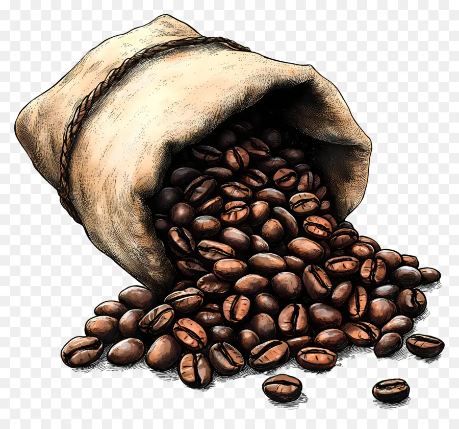 Granos De Café，Bolsa PNG