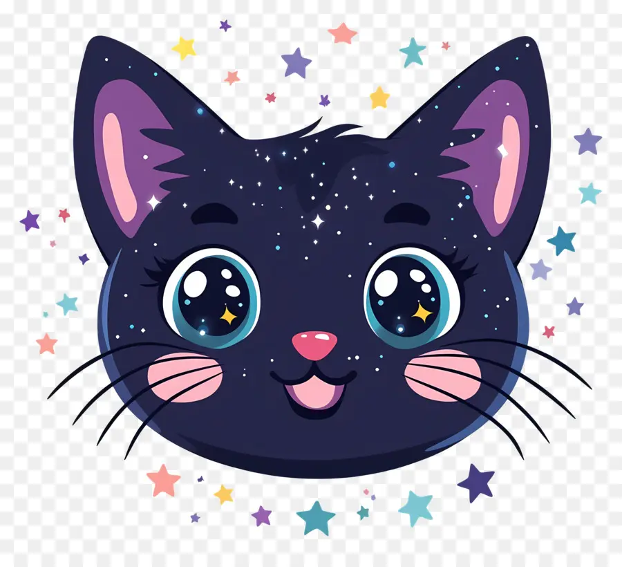 Gato Kawaii，Gato Negro De Dibujos Animados PNG