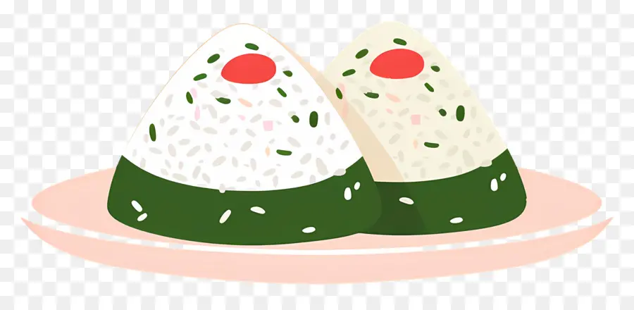 Onigiri Umeboshi，Bolas De Arroz Con Guarnición PNG