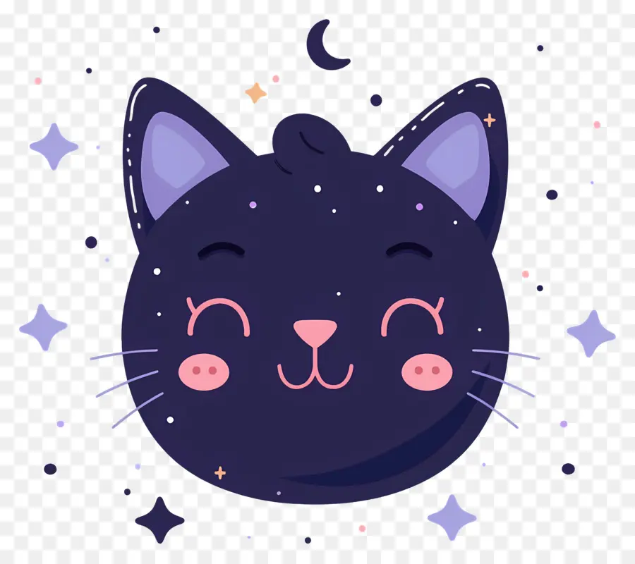 Gato Kawaii，Gato Negro PNG