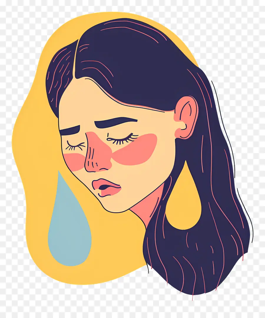 Mujer Llorando，Mujer Triste PNG