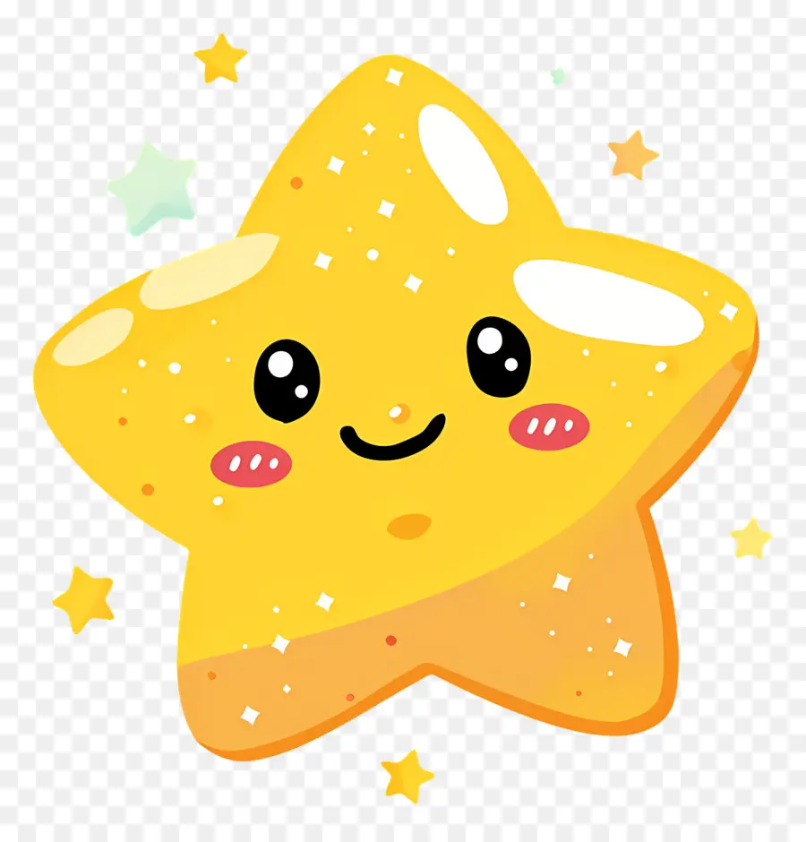 Estrella Kawaii，Estrella Amarilla PNG