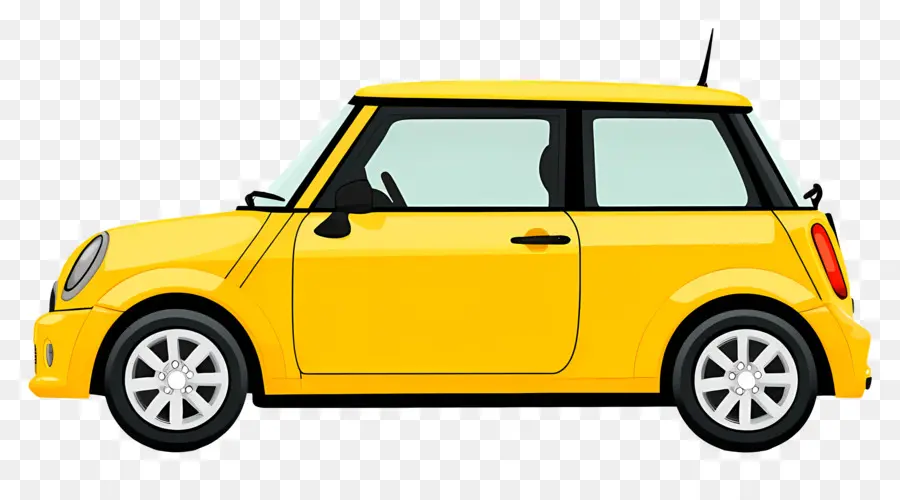 Coche Animado，Coche Amarillo PNG