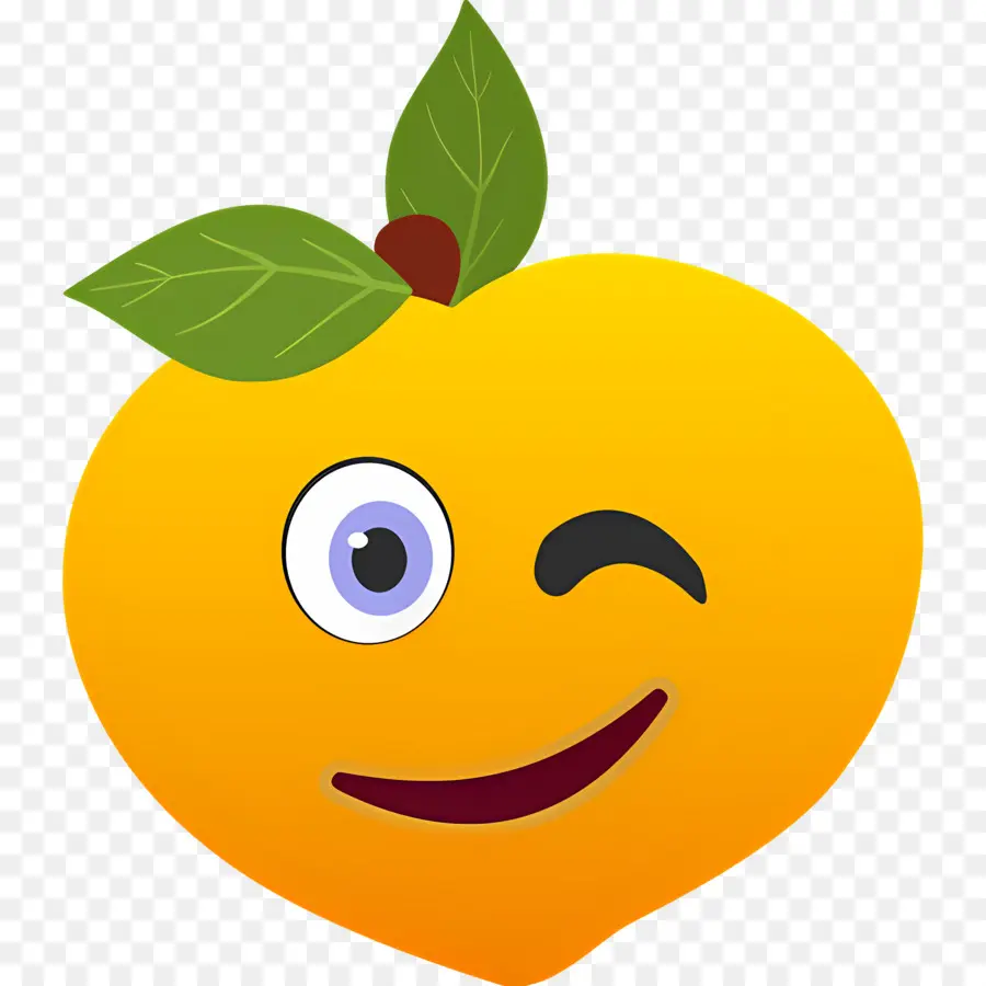 Melocotón Emoji，Melocotón Sorprendido PNG