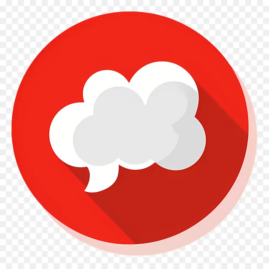 Icono De Nube，Nube Roja Y Blanca PNG