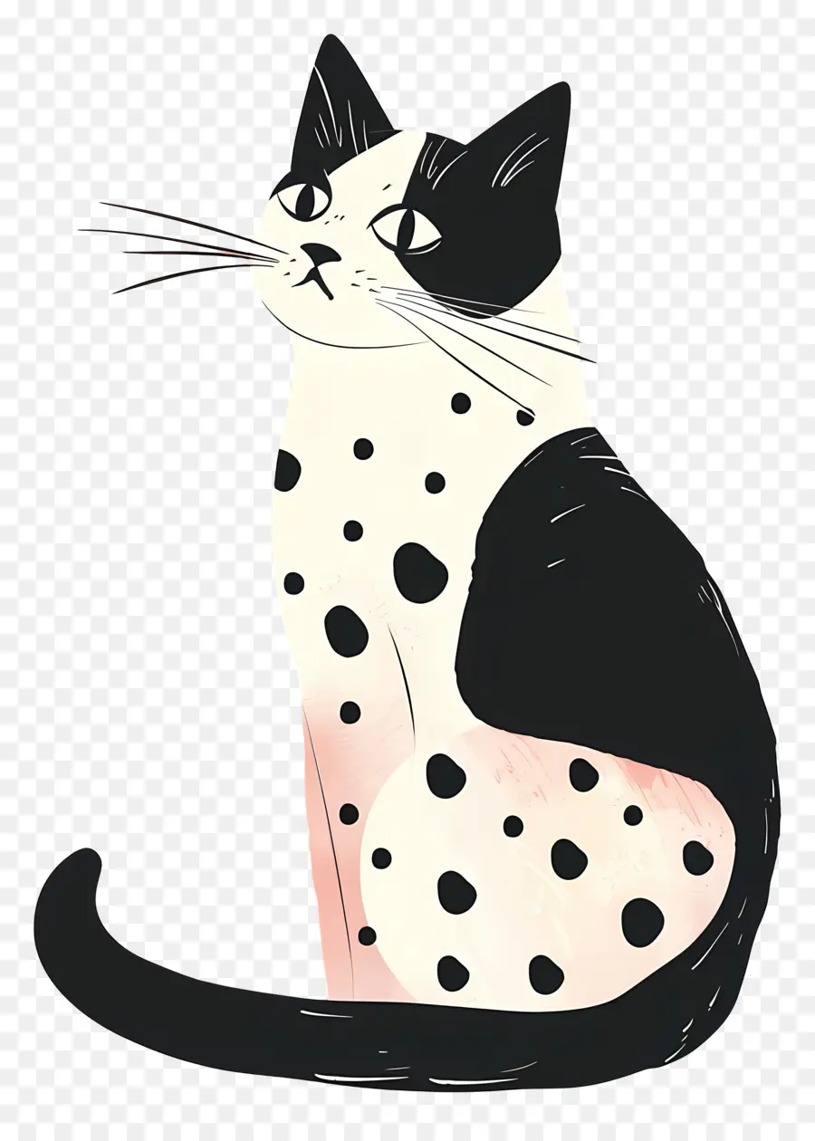 Lindo Gato，Gato Manchado Sentado PNG