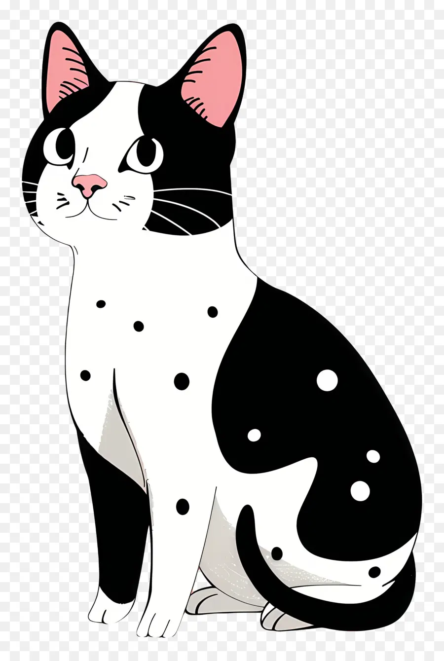 Lindo Gato，Gato Blanco Y Negro PNG