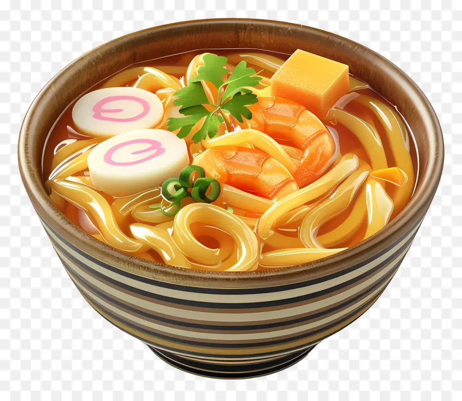 Udón，Udon Con Camarones PNG