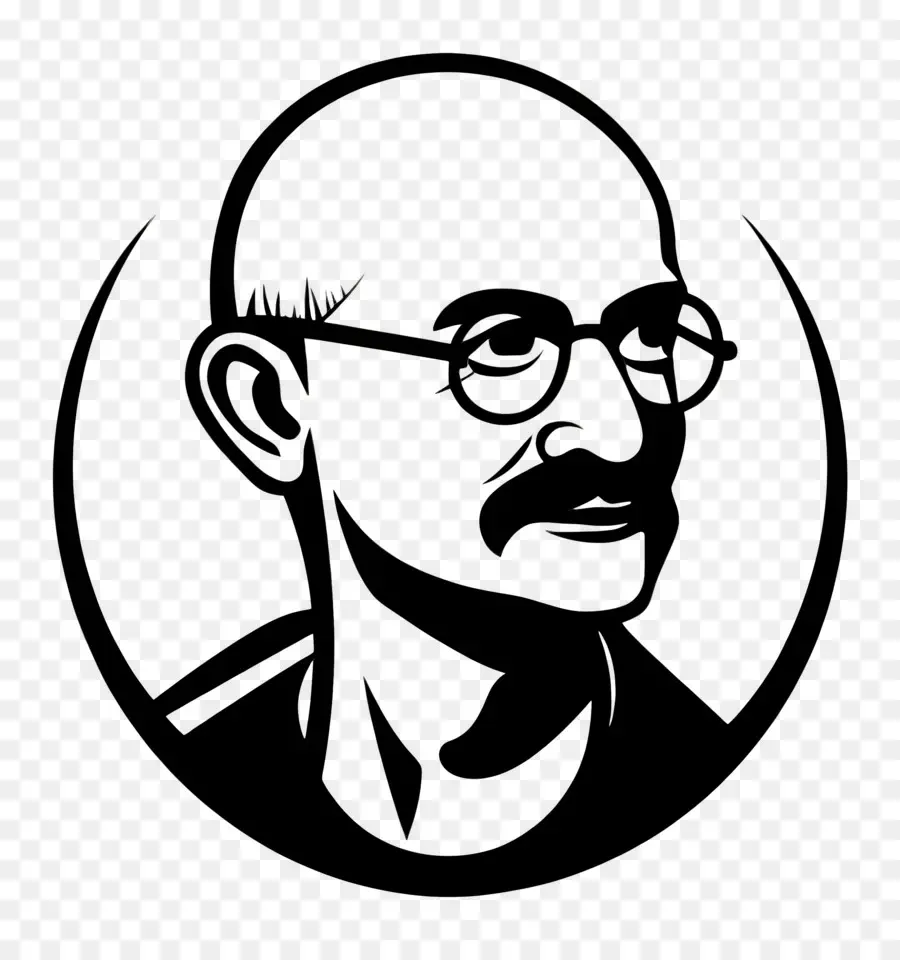 Gandhi，Ilustración De Una Persona PNG