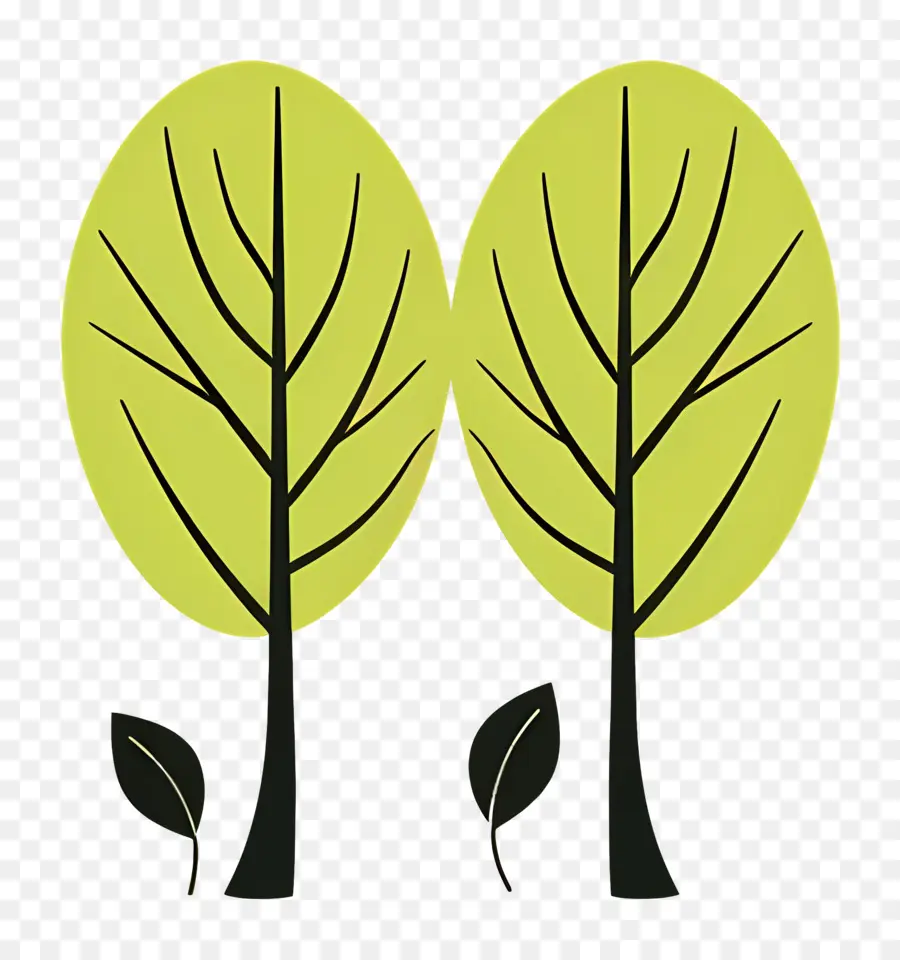 árbol Minimalista，árboles Simples PNG