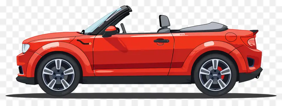 Coche Animado，Descapotable Rojo PNG