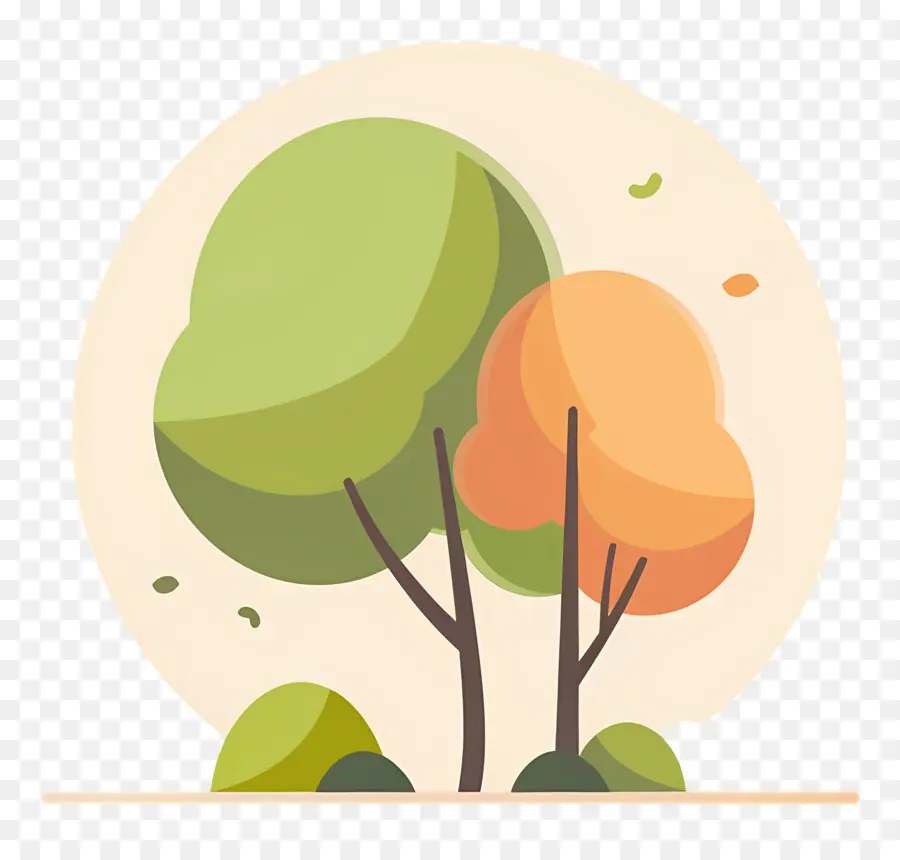 árbol Minimalista，árboles Coloridos PNG