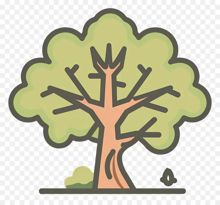 Árbol Animado，árbol Verde PNG