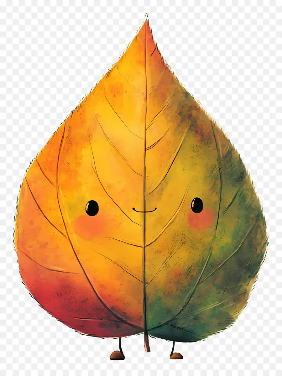 Hoja De Otoño Lindo，Hoja Colorida PNG