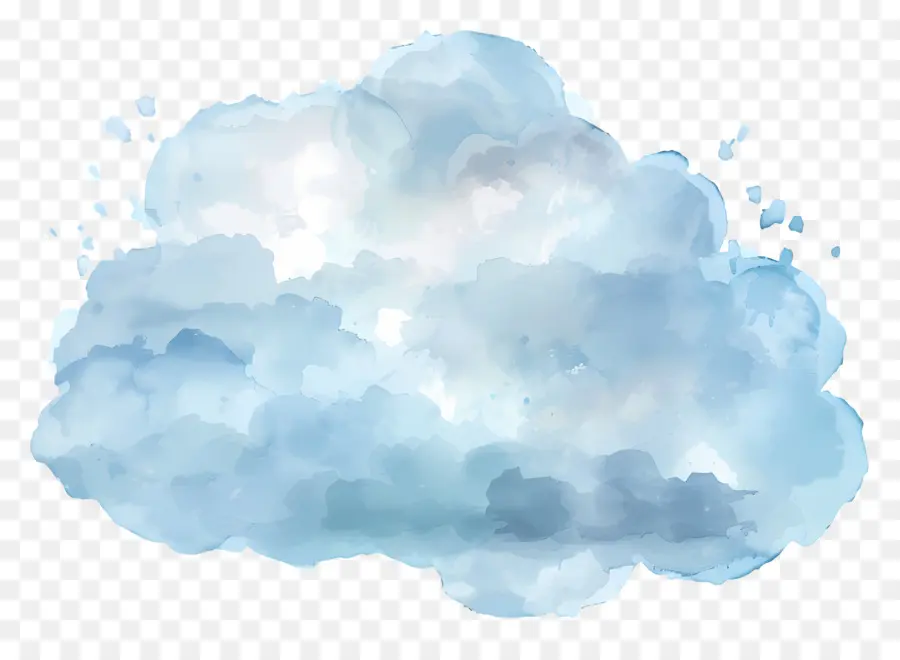 Nube De Acuarela，Nube Azul PNG