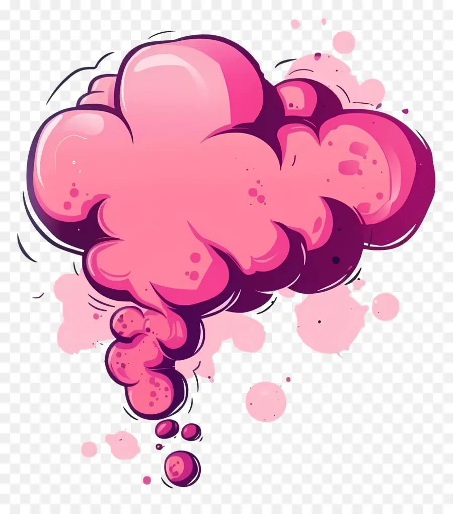 Pensamiento En La Nube，Nube Rosa PNG