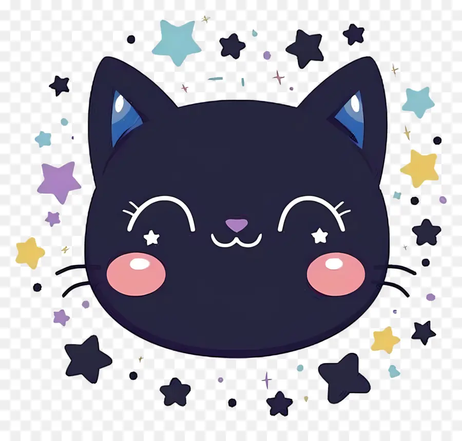 Gato Kawaii，Gato Negro PNG