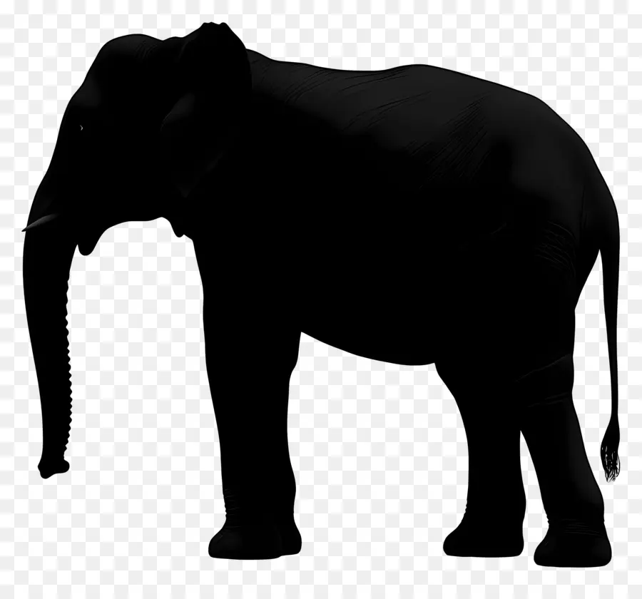 Silueta De Elefante，Fauna PNG