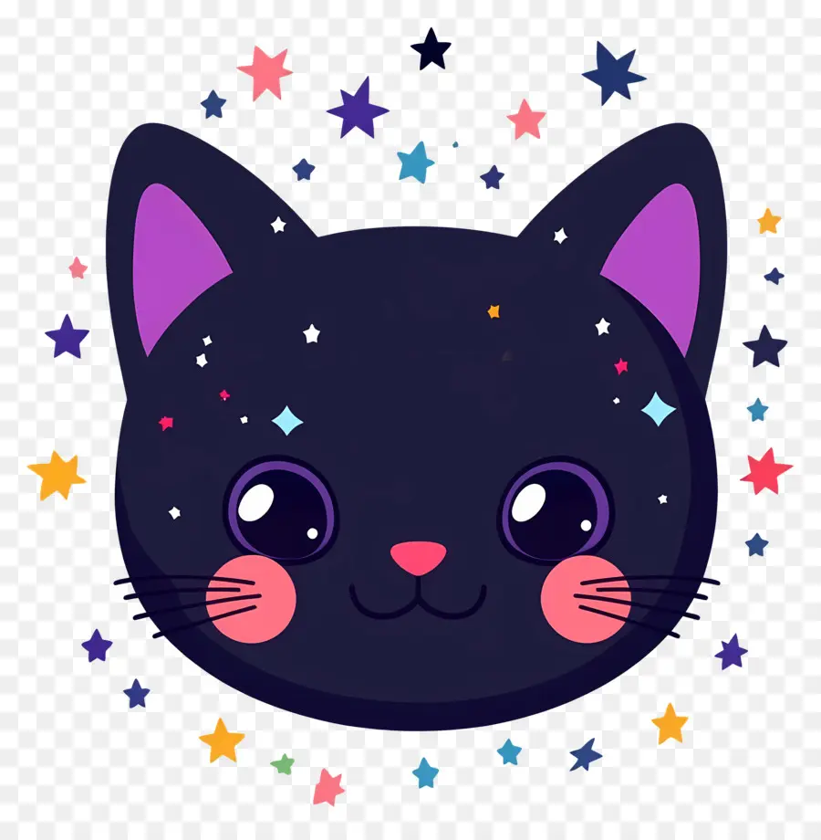 Gato Kawaii，Gato Negro PNG