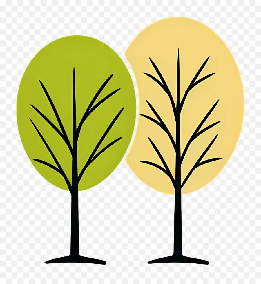 árbol Minimalista，árboles Simples PNG