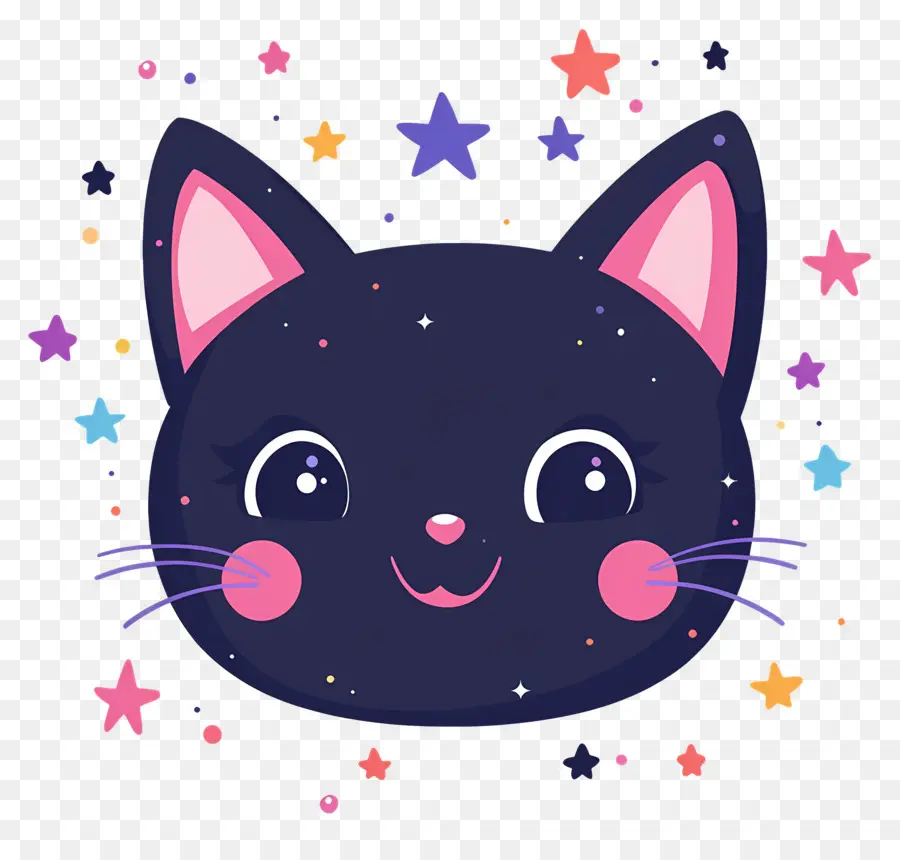 Gato Kawaii，Gato Negro PNG