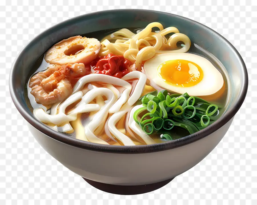 Udón，Udon Con Huevo PNG