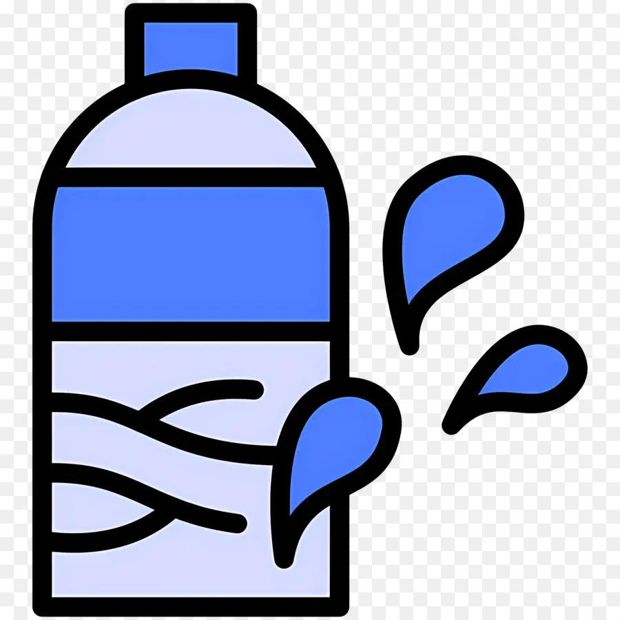 Agua Mineral，Botella De Agua Con Olas PNG