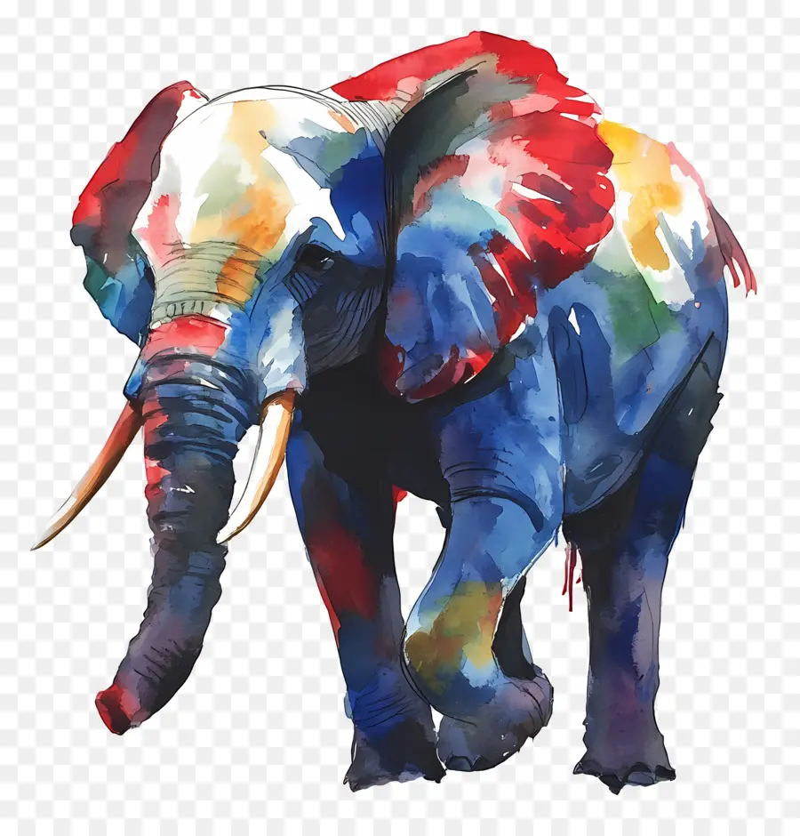 Elefante Acuarela，Elefante PNG