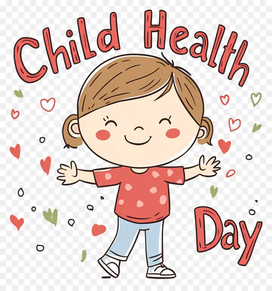 Día De La Salud Infantil，Chica PNG