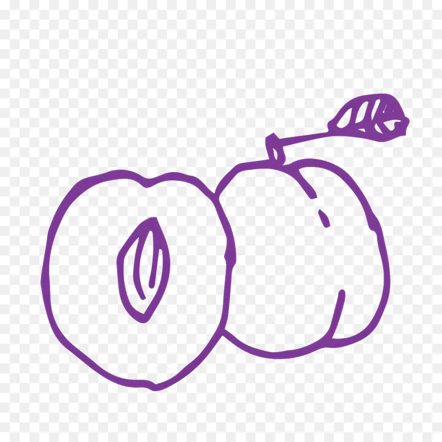 Boceto De Comida，Dibujo De Ciruela Púrpura PNG