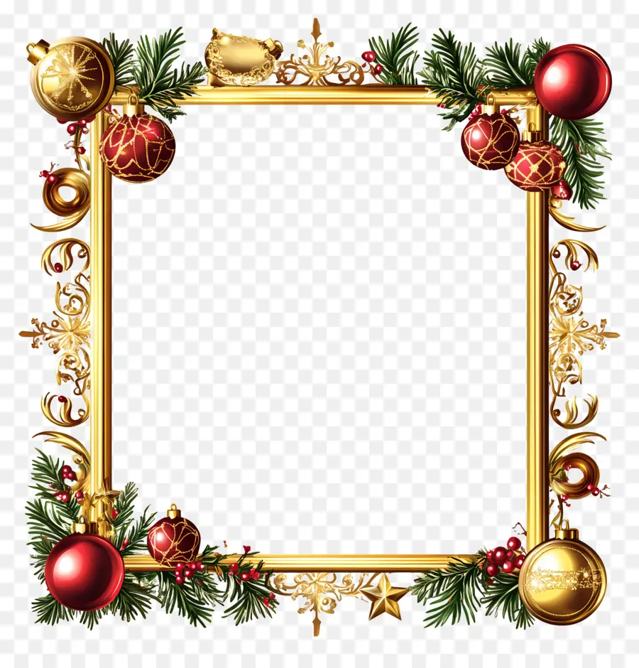 Marco De Navidad Dorado，Marco De Navidad PNG