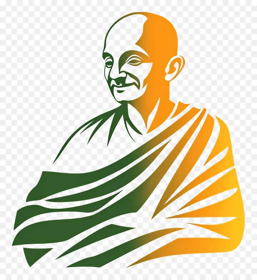 Gandhi，Ilustración De Una Persona PNG