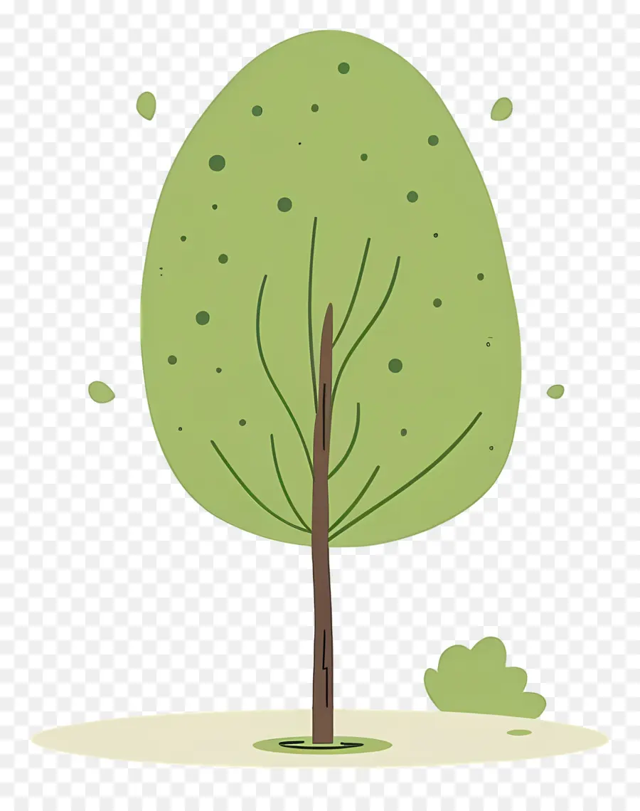 árbol Minimalista，árbol Verde PNG