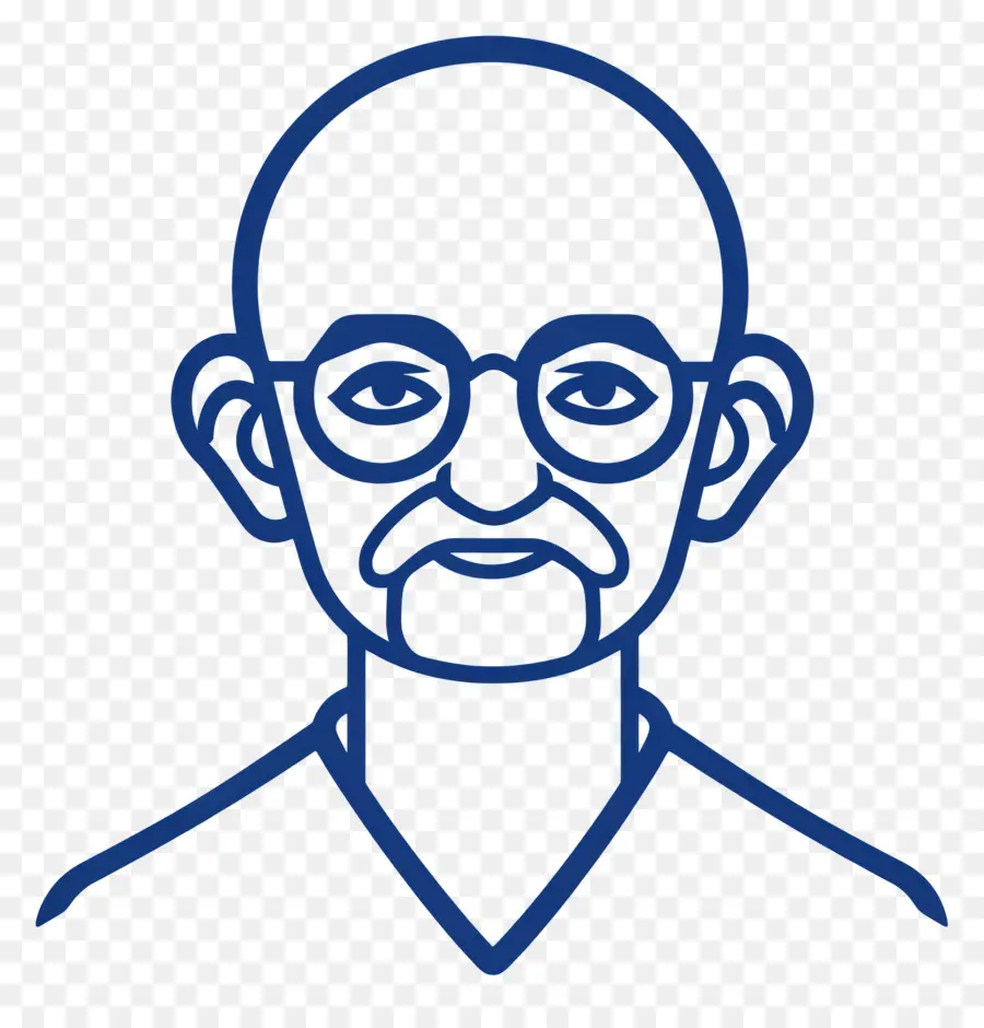 Gandhi，Ilustración De Una Persona PNG