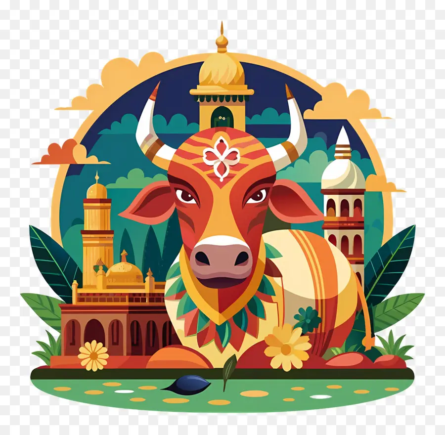 Vaca India，Vaca Colorida PNG