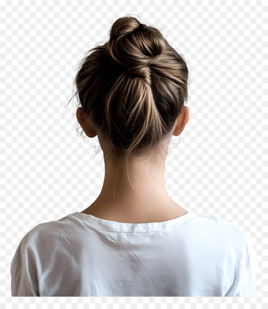 Pelo De Niña，Mujer Con Moño PNG