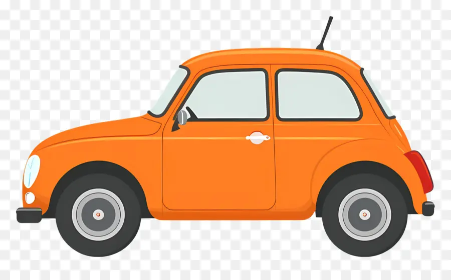 Coche De Dibujos Animados，Coche Amarillo PNG