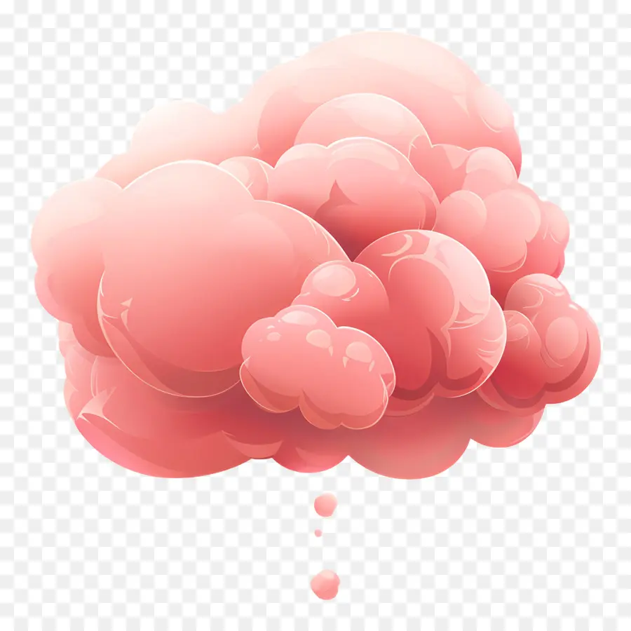 Pensamiento En La Nube，Burbuja De Pensamiento Rosa PNG