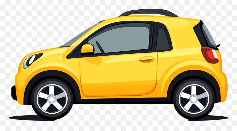 Coche Animado，Coche Amarillo PNG