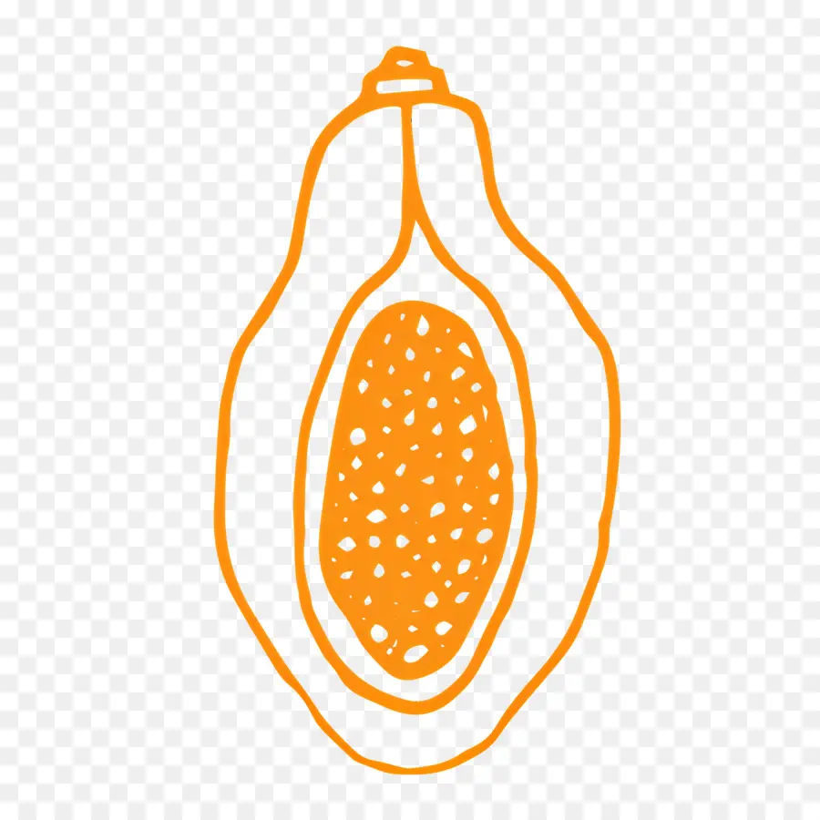 Boceto De Comida，Papaya Naranja PNG