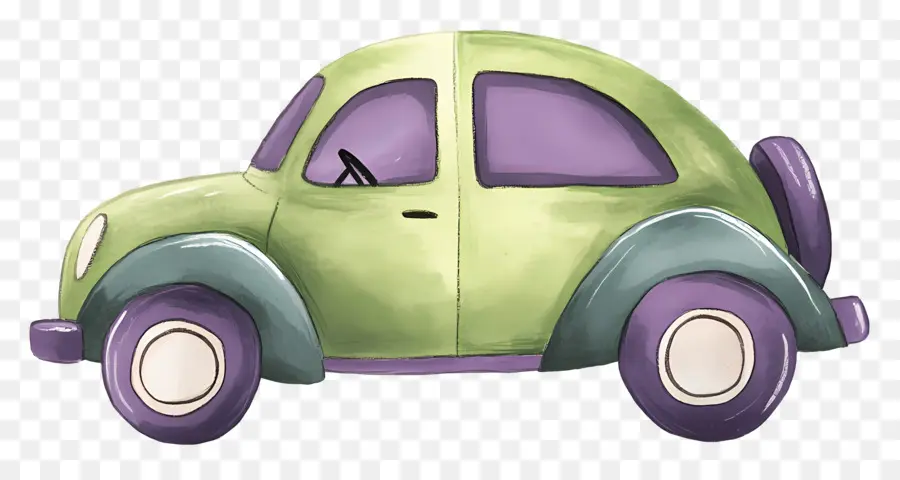 Coche De Dibujos Animados，Coche Colorido PNG