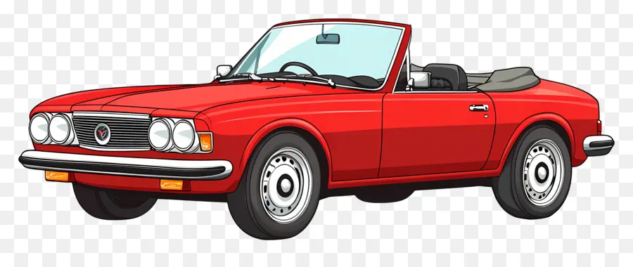 Coche Animado，Coche Rojo PNG